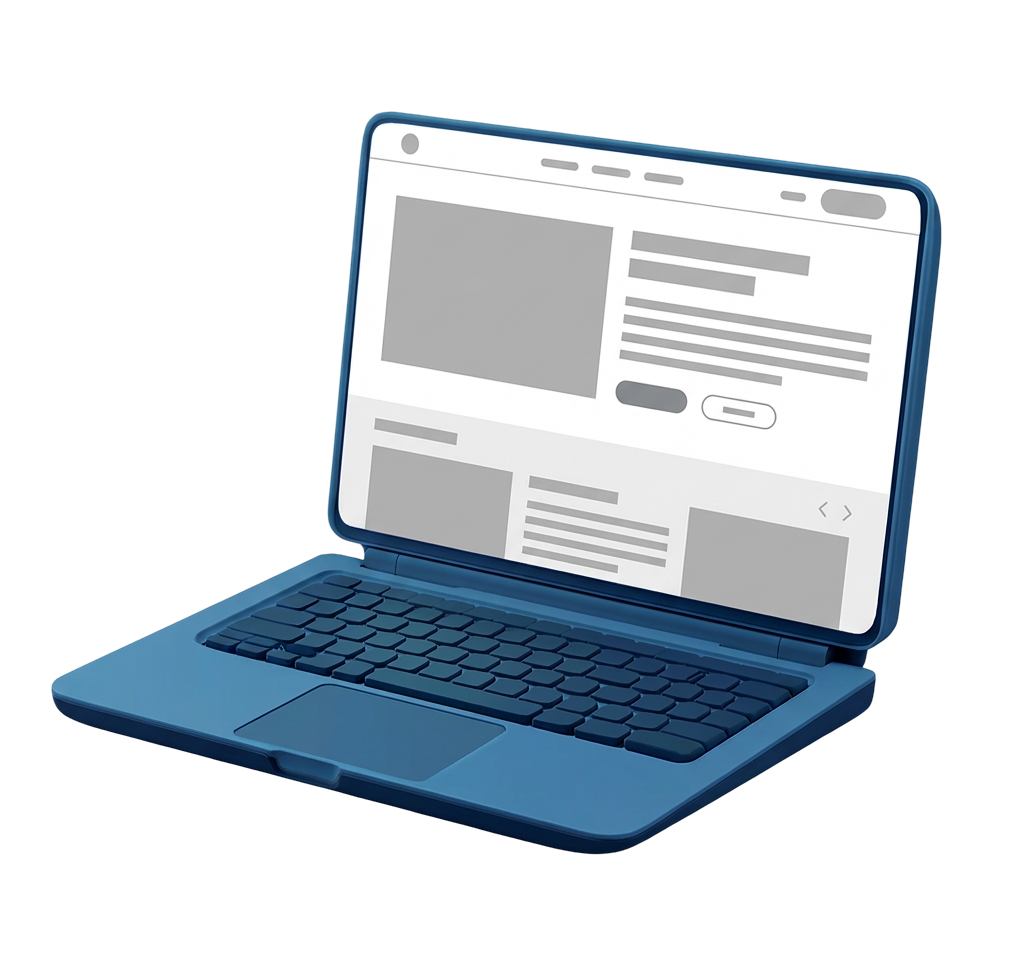 Náhled webu dobrokruh na notebooku